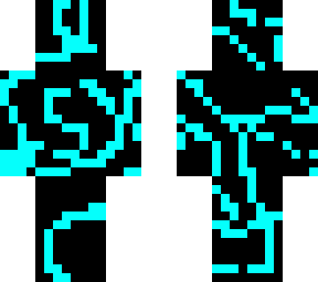 black and cyan