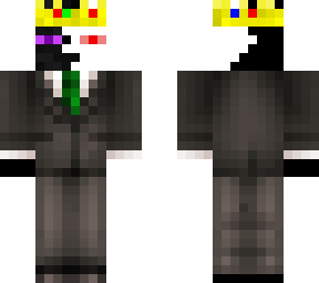 black/white enderman in a suit