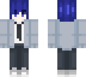blue haired boy