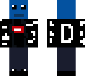 blue man with drip