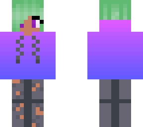 blue to purple hoodie on a girl