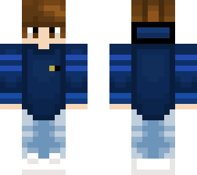 boy in a blue sweatshirt