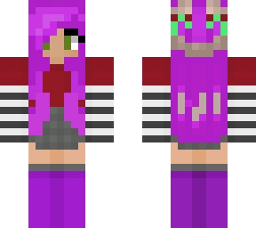 cute purple and green school girl!!!!!