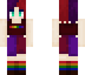 dark purple&red w/rainbow socks + shirt design