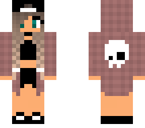 girl in a sporty skull outfit