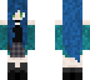 goth blue girl