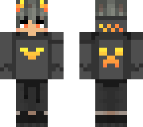 minecraft fire demon in a hoodie (my skin also)