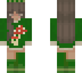 mushroom , cottage core girl