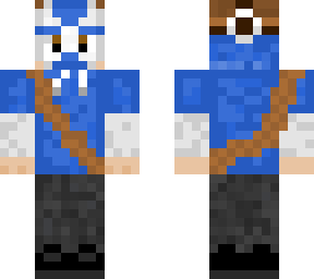 my skin blue masked and shirt