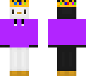 penguin with crown in purple