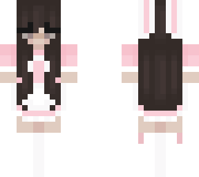 pink maid with bunny ears