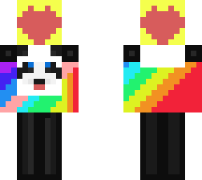 rainbow panda with heart