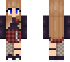 red skirt goth