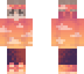 Sunset Hoodie Boy Minecraft Skin