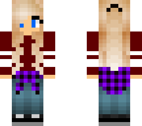 blond flannel girl
