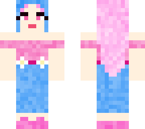 blue and pink girl(cotton candy)