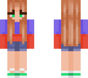 blue and red color sweater girl