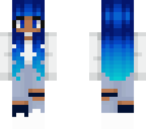 blue haired girl