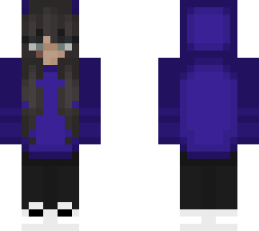 blue purple fluo hoodie girl