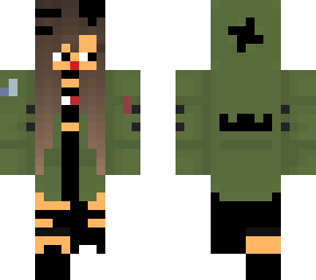 camo dog girl with cringey look