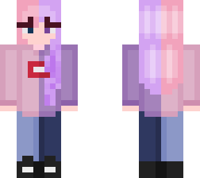 cotton candy girl with purple and pink <3