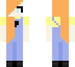 cute orange haired overalls