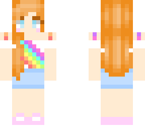 cute rainbow top girl (hair base by corgigirl700)