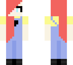 cute red haired overalls