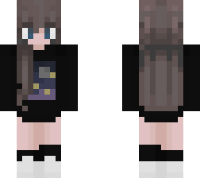 girl with black hoodie