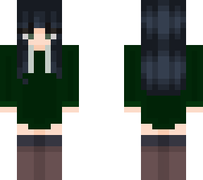 green hoodie girl