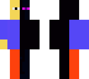 human in a suit half enderman