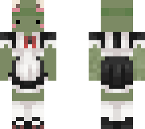 maid frog wearing a frog hat