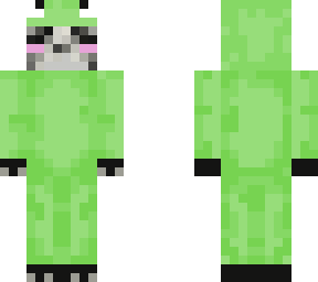panda in a frog onesie