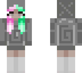 pink & mint girl + karl hoodie modified