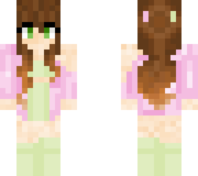 pink and green girl
