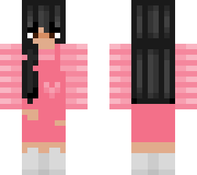 pink girl with cute overalls