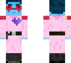 pink thrwan uniform w glasses
