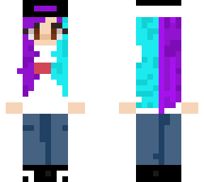 purple blue hair daytime