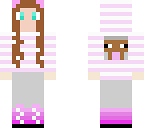 sheep and pink stripped sweatshirt
