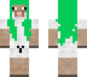 sheep with green hair