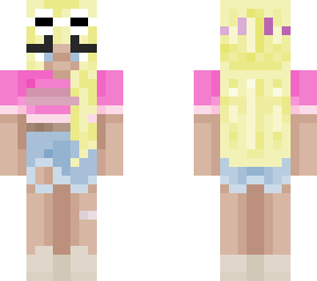 tan blonde w/pink crop and clout goggles