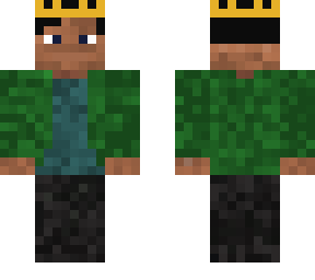 teal shirt boy w/ gold crown and green jacket