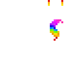 wolf tail base (rainbow)
