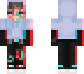 3D red blue | Minecraft Skin