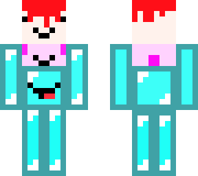 baby skeppy holding a dead persons head with a pink hat <3 (for my sibling)