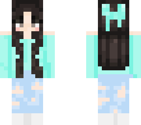 casual me with turquoise bow