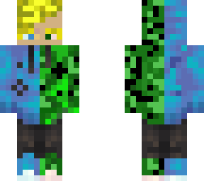 cool green and blue skin