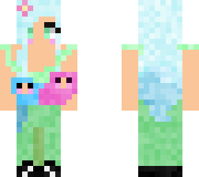 cute pastel girl with twins. please follow me!