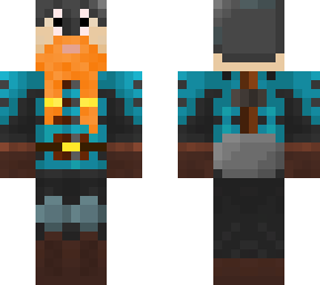 dwarf in armor with hammer (cyan)