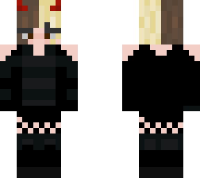 e-girl split hair (with horns)
